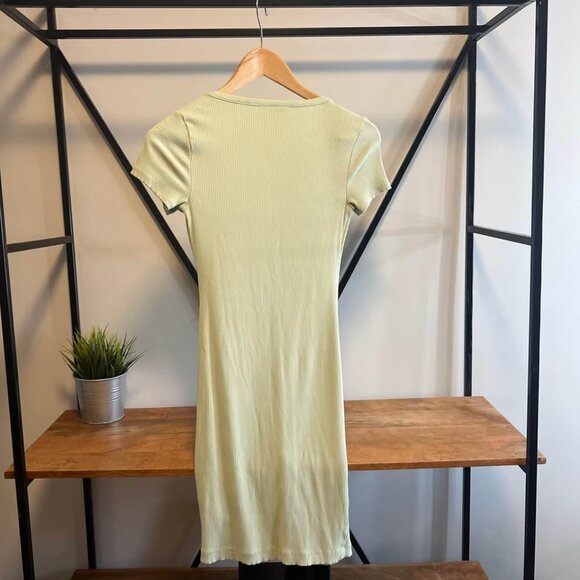GUESS Light Green Ribbed Mini Dress - Picture 4 of 4